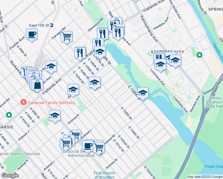 map of restaurants, bars, coffee shops, grocery stores, and more near in Brooklyn