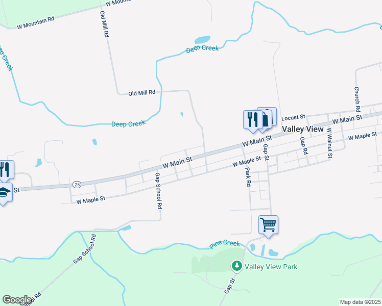 map of restaurants, bars, coffee shops, grocery stores, and more near 1430 Centre Street in Ashland