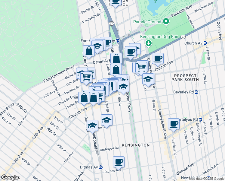 map of restaurants, bars, coffee shops, grocery stores, and more near in Brooklyn