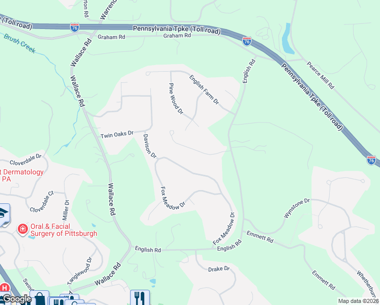 map of restaurants, bars, coffee shops, grocery stores, and more near 513 Cambridge Court in Allegheny County