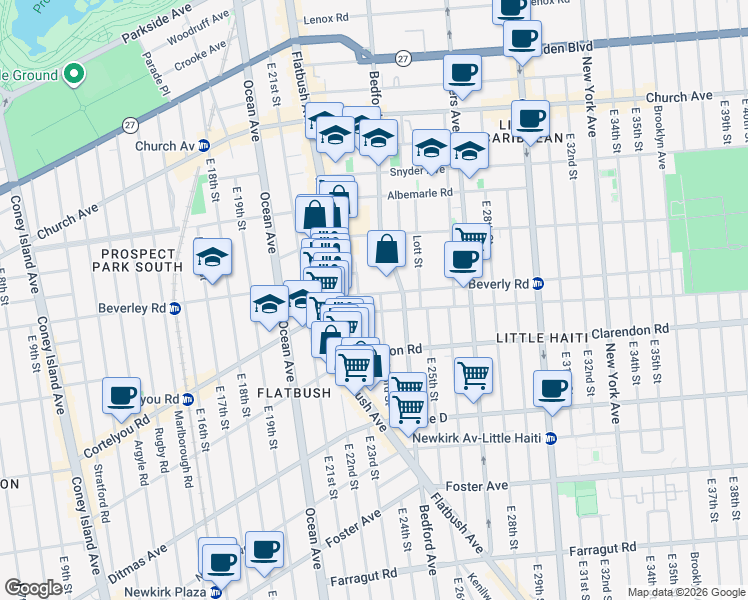 map of restaurants, bars, coffee shops, grocery stores, and more near in Brooklyn