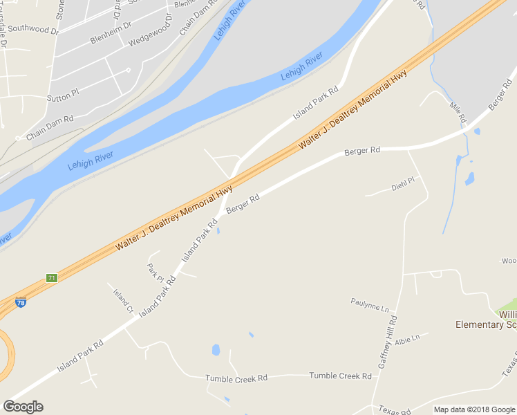 map of restaurants, bars, coffee shops, grocery stores, and more near 1010 Berger Road in Northampton County