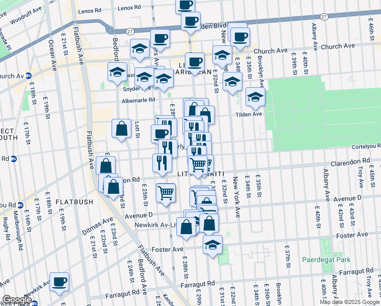 map of restaurants, bars, coffee shops, grocery stores, and more near in Brooklyn