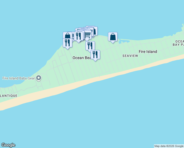 map of restaurants, bars, coffee shops, grocery stores, and more near 250 Cottage Walk in Ocean Beach