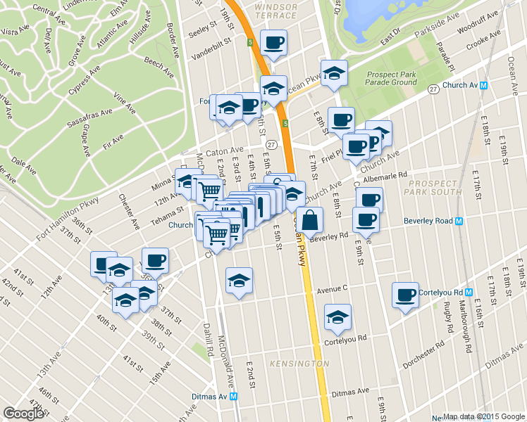 map of restaurants, bars, coffee shops, grocery stores, and more near in Brooklyn