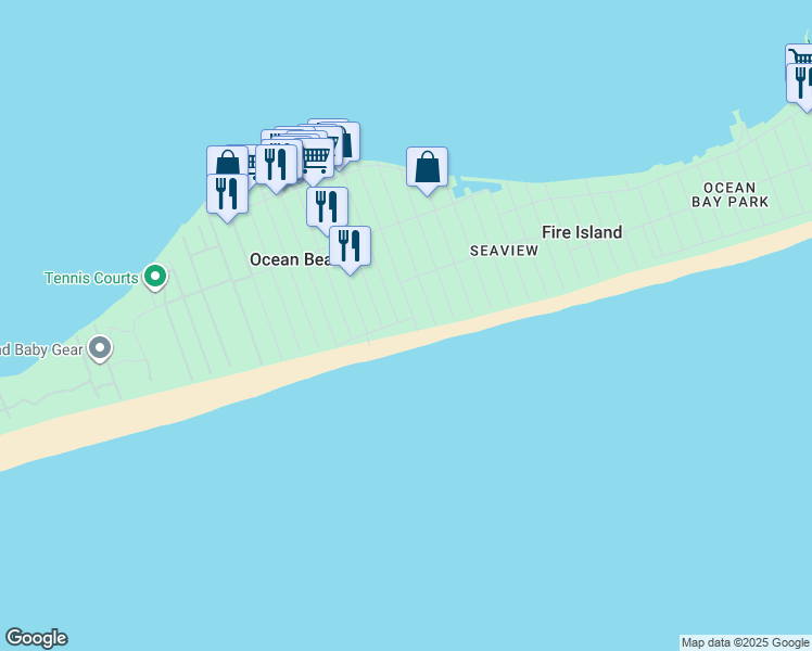 map of restaurants, bars, coffee shops, grocery stores, and more near 870 Evergreen Walk in Ocean Beach