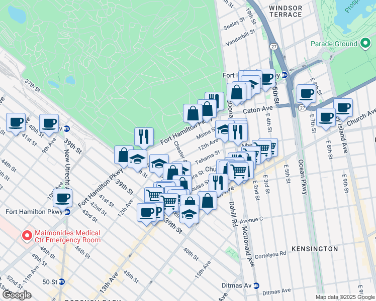 map of restaurants, bars, coffee shops, grocery stores, and more near in Brooklyn