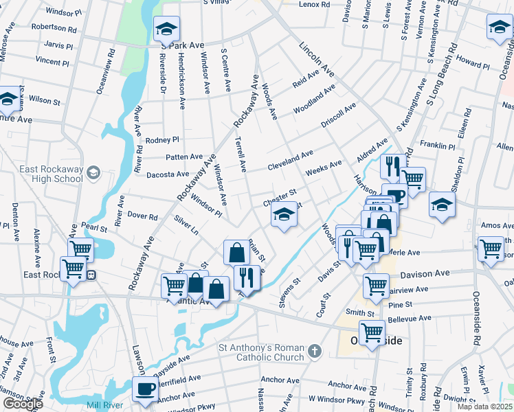 map of restaurants, bars, coffee shops, grocery stores, and more near 2941 Chester Place in Oceanside