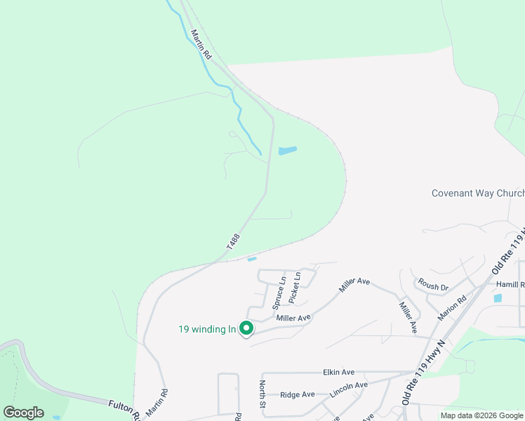 map of restaurants, bars, coffee shops, grocery stores, and more near 940 Martin Road in Indiana