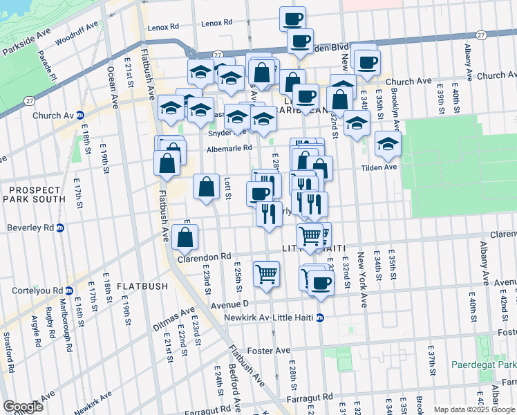 map of restaurants, bars, coffee shops, grocery stores, and more near in Brooklyn