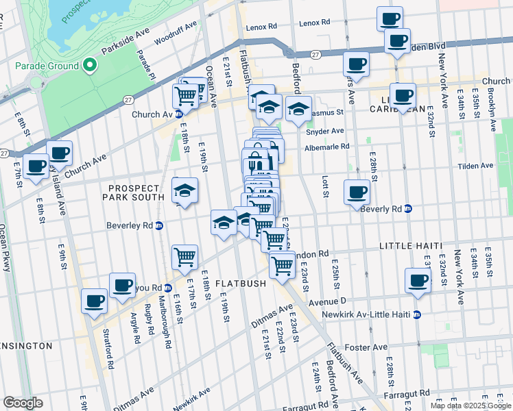map of restaurants, bars, coffee shops, grocery stores, and more near in Brooklyn