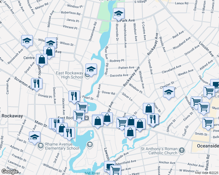 map of restaurants, bars, coffee shops, grocery stores, and more near 601 Waterview Road in Oceanside
