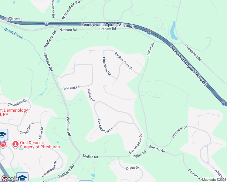 map of restaurants, bars, coffee shops, grocery stores, and more near 516 Cambridge Court in Wexford