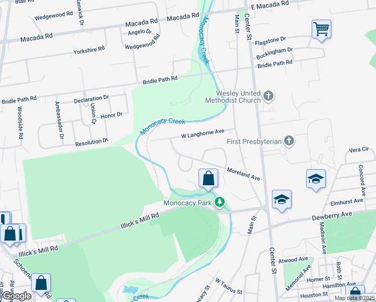 map of restaurants, bars, coffee shops, grocery stores, and more near 238 Moreland Ave in Bethlehem
