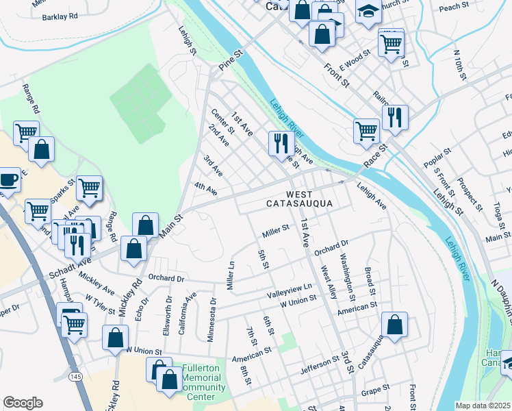 map of restaurants, bars, coffee shops, grocery stores, and more near 2215 Fuller Street in Fullerton