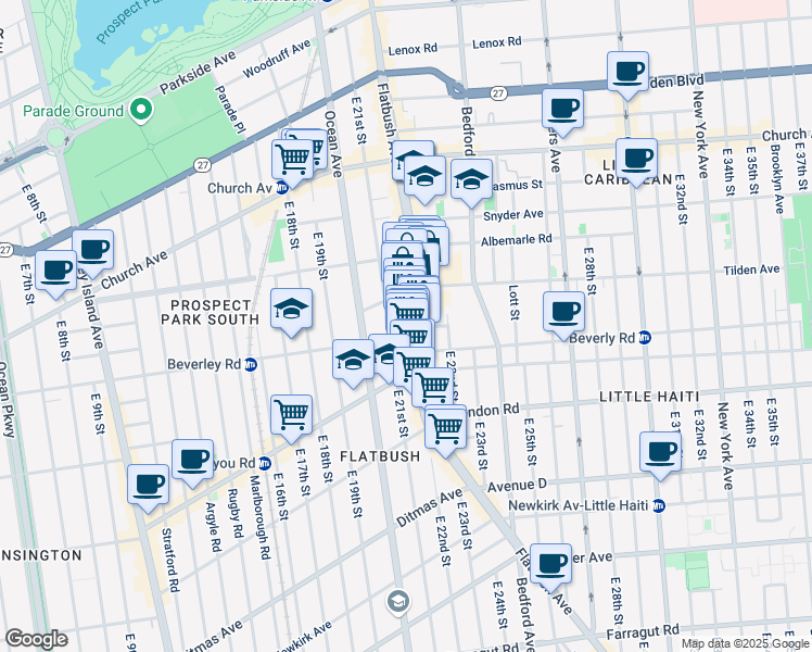 map of restaurants, bars, coffee shops, grocery stores, and more near in Brooklyn