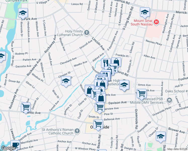 map of restaurants, bars, coffee shops, grocery stores, and more near 2819 Tilrose Avenue in Oceanside