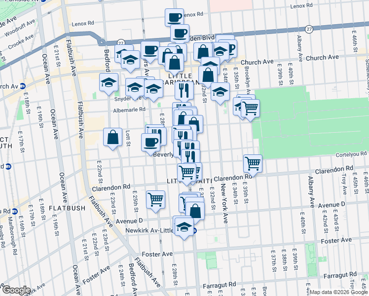 map of restaurants, bars, coffee shops, grocery stores, and more near in Brooklyn