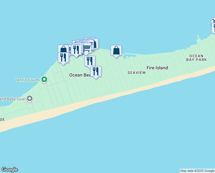 map of restaurants, bars, coffee shops, grocery stores, and more near 870 Evergreen Walk in Ocean Beach