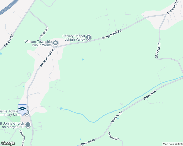 map of restaurants, bars, coffee shops, grocery stores, and more near 2145 Morgan Hill Road in Easton