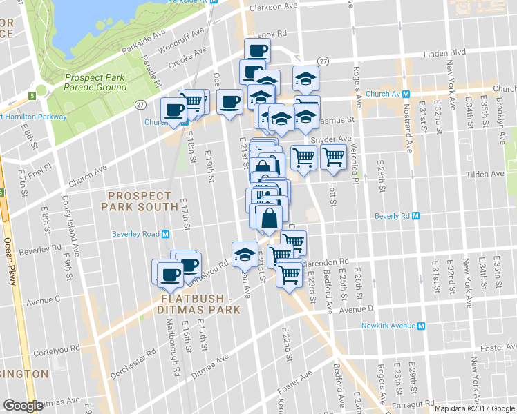 map of restaurants, bars, coffee shops, grocery stores, and more near in Brooklyn