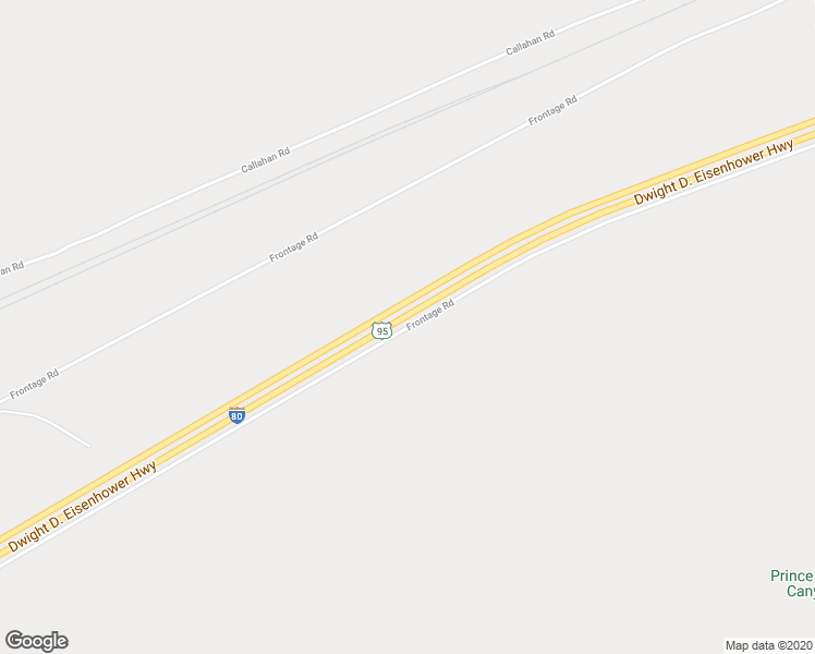 map of restaurants, bars, coffee shops, grocery stores, and more near Frontage Road in Pershing