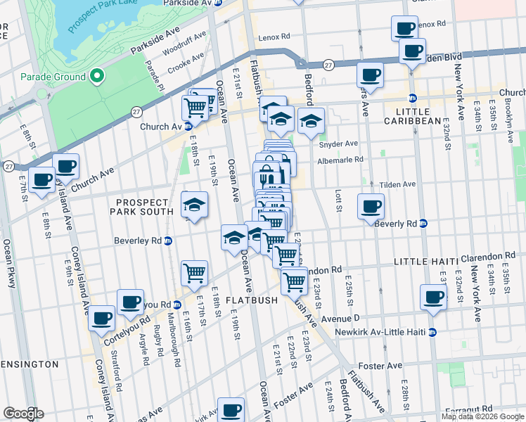 map of restaurants, bars, coffee shops, grocery stores, and more near in Brooklyn