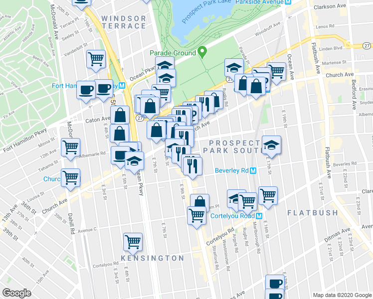 map of restaurants, bars, coffee shops, grocery stores, and more near 63 Turner Place in Brooklyn