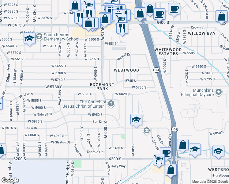 map of restaurants, bars, coffee shops, grocery stores, and more near in Taylorsville