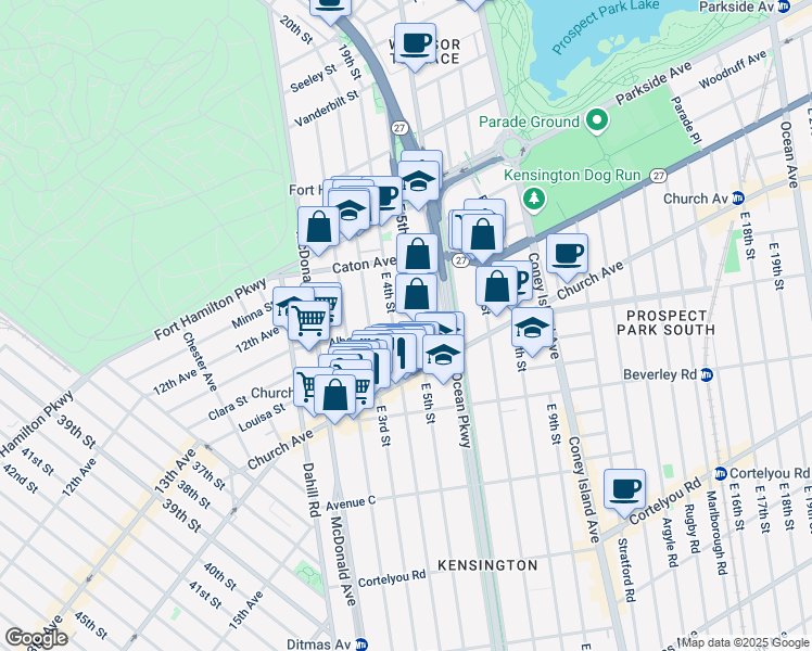 map of restaurants, bars, coffee shops, grocery stores, and more near in Brooklyn