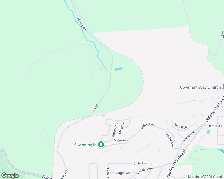 map of restaurants, bars, coffee shops, grocery stores, and more near 940 Martin Road in Indiana