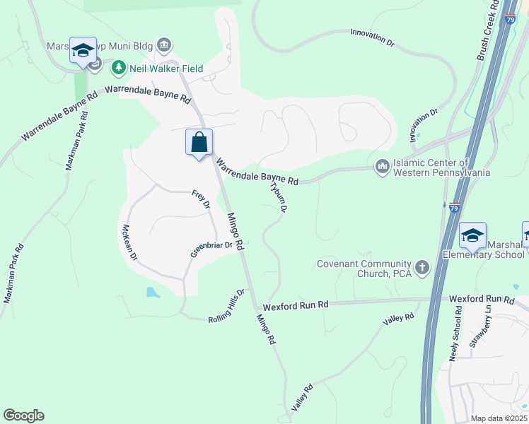 map of restaurants, bars, coffee shops, grocery stores, and more near 604 Wiltshire Court in Wexford
