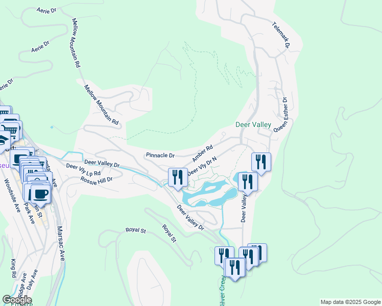map of restaurants, bars, coffee shops, grocery stores, and more near 1510 Amber Road in Park City