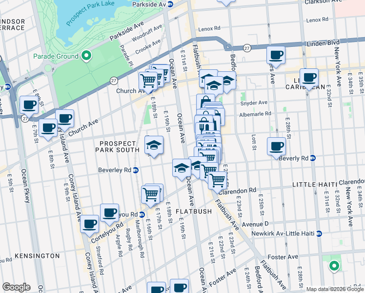 map of restaurants, bars, coffee shops, grocery stores, and more near in Brooklyn
