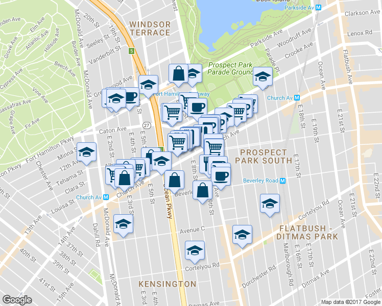 map of restaurants, bars, coffee shops, grocery stores, and more near in Brooklyn