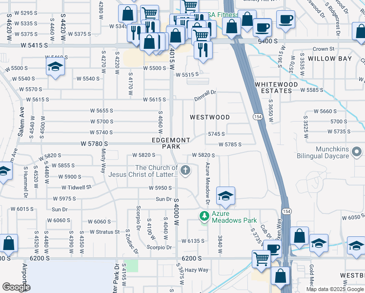 map of restaurants, bars, coffee shops, grocery stores, and more near 3977 Rivendell Road in Taylorsville
