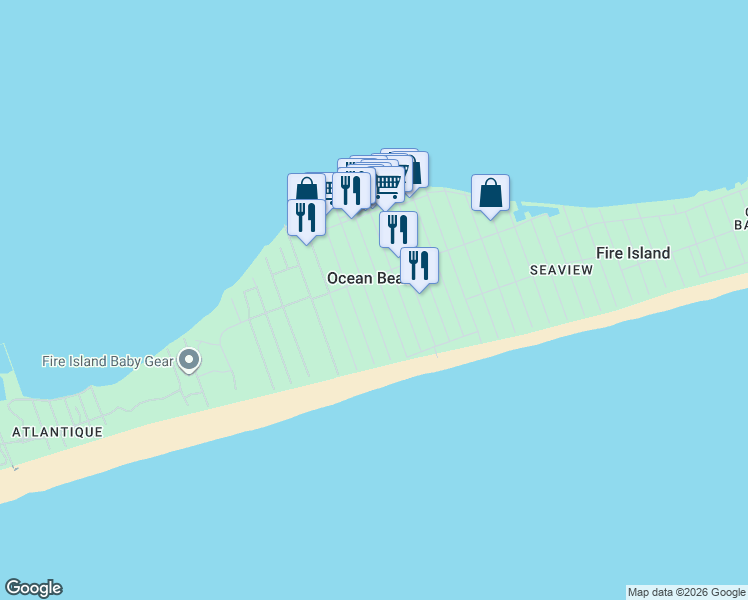 map of restaurants, bars, coffee shops, grocery stores, and more near 215 Cottage Walk in Ocean Beach