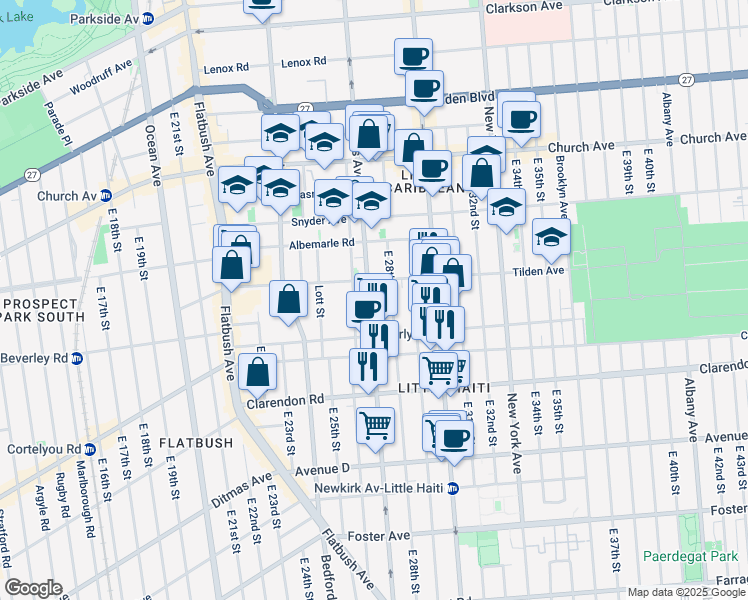 map of restaurants, bars, coffee shops, grocery stores, and more near in Brooklyn