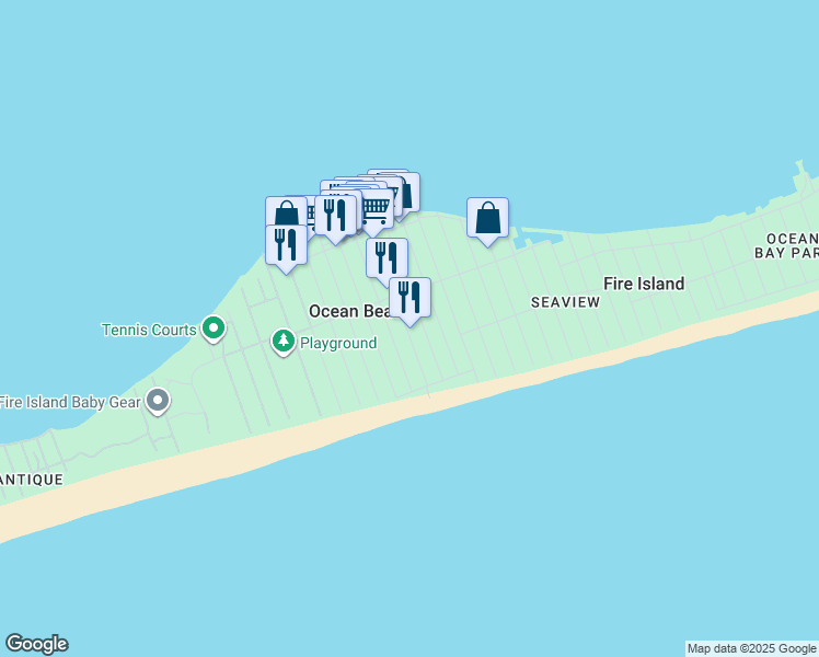 map of restaurants, bars, coffee shops, grocery stores, and more near 667 Ocean Breeze in Ocean Beach