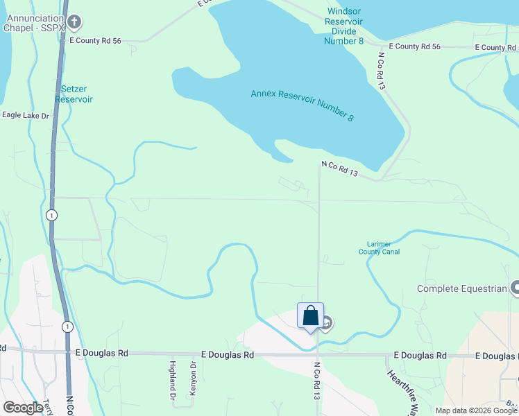 map of restaurants, bars, coffee shops, grocery stores, and more near Bold Venture Way in Fort Collins
