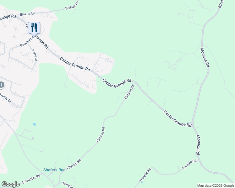 map of restaurants, bars, coffee shops, grocery stores, and more near 500 Center Grange Road in Monaca