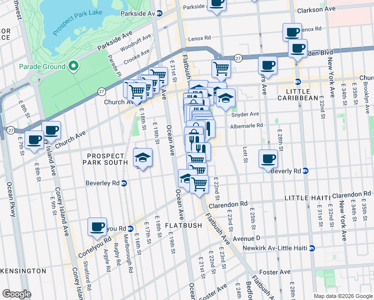 map of restaurants, bars, coffee shops, grocery stores, and more near in Brooklyn