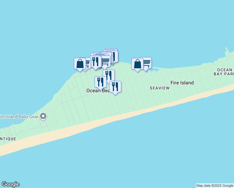 map of restaurants, bars, coffee shops, grocery stores, and more near 667 Ocean Breeze in Ocean Beach