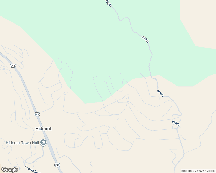 map of restaurants, bars, coffee shops, grocery stores, and more near 1703 East Outlaw Road in Hideout