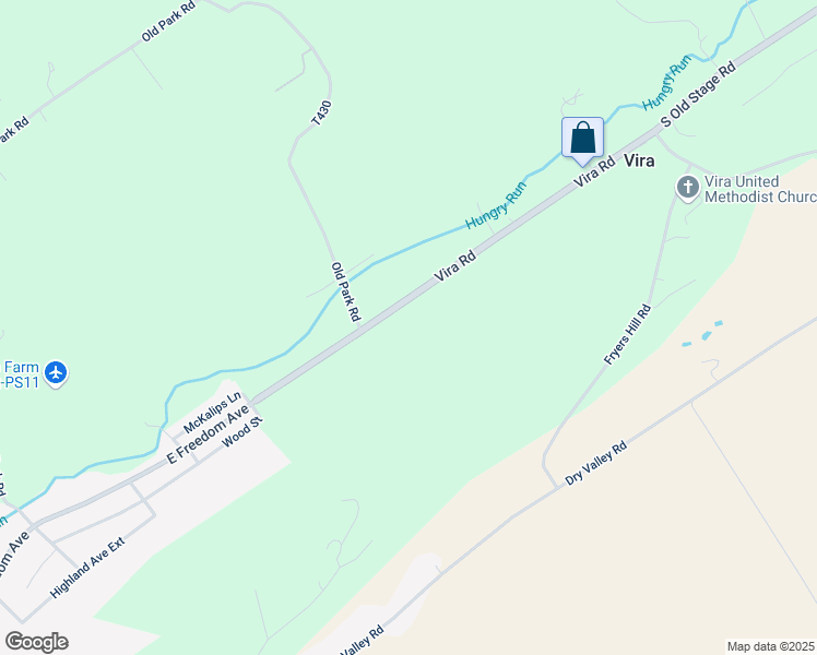 map of restaurants, bars, coffee shops, grocery stores, and more near 1076 Vira Road in Lewistown