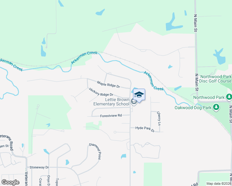 map of restaurants, bars, coffee shops, grocery stores, and more near 26 Maple Ridge Dr in Morton