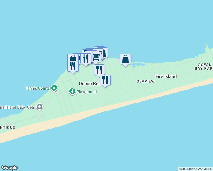 map of restaurants, bars, coffee shops, grocery stores, and more near 667 Ocean Breeze in Ocean Beach