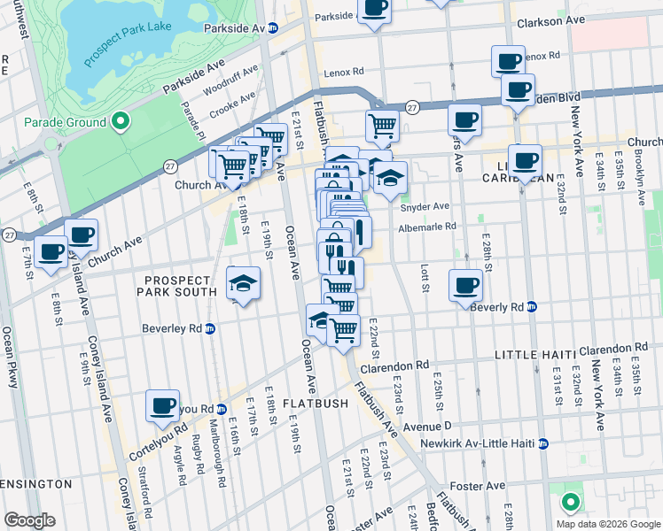 map of restaurants, bars, coffee shops, grocery stores, and more near in Brooklyn