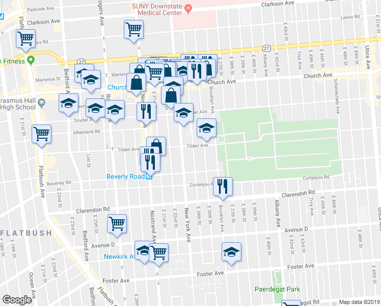 map of restaurants, bars, coffee shops, grocery stores, and more near in Brooklyn