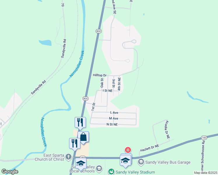 map of restaurants, bars, coffee shops, grocery stores, and more near 11593 2nd Street in Magnolia